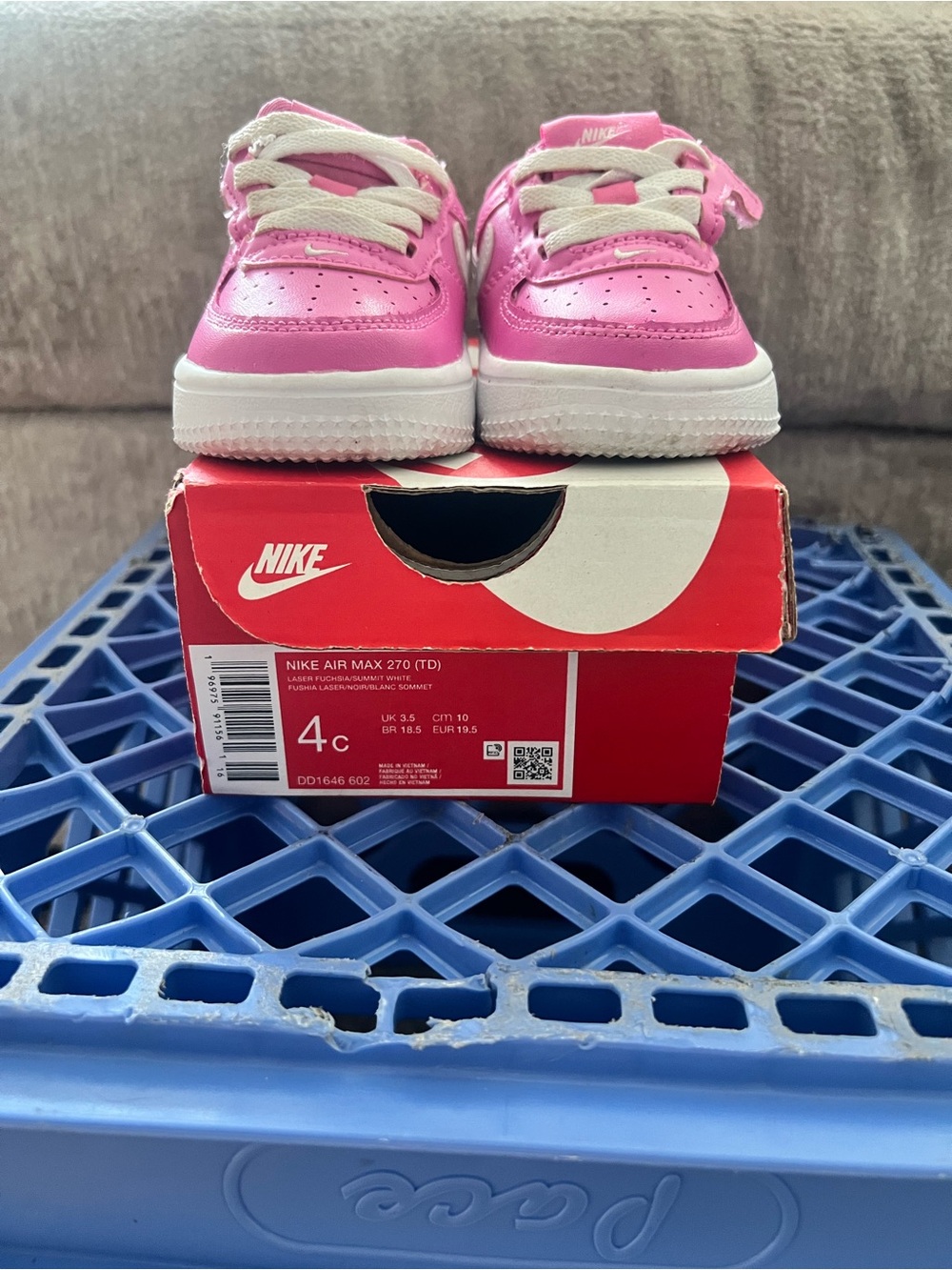 Nike Toddler Pink Low-Top Sneakers with White Soles
